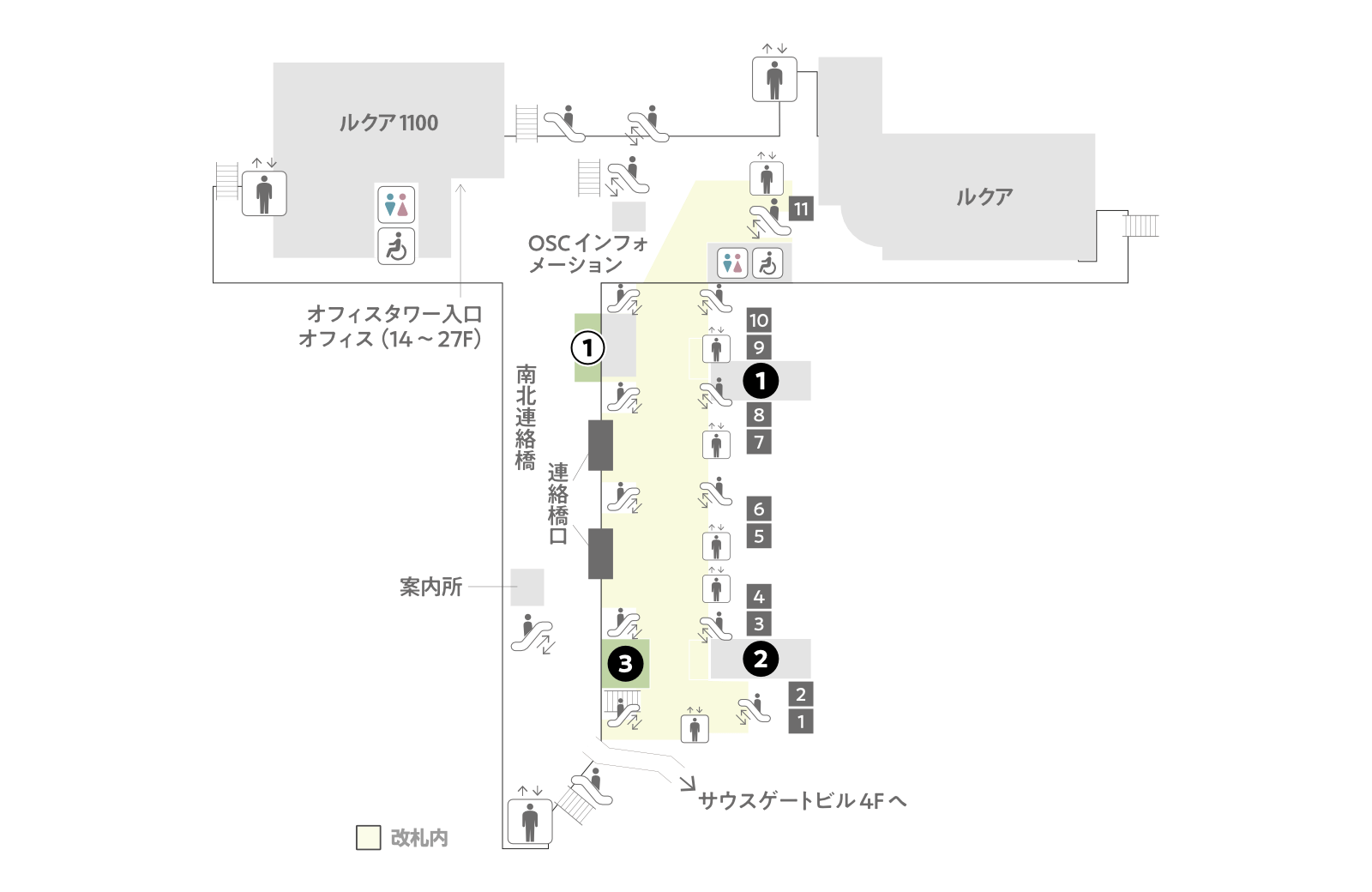 大阪駅 3F 構内図