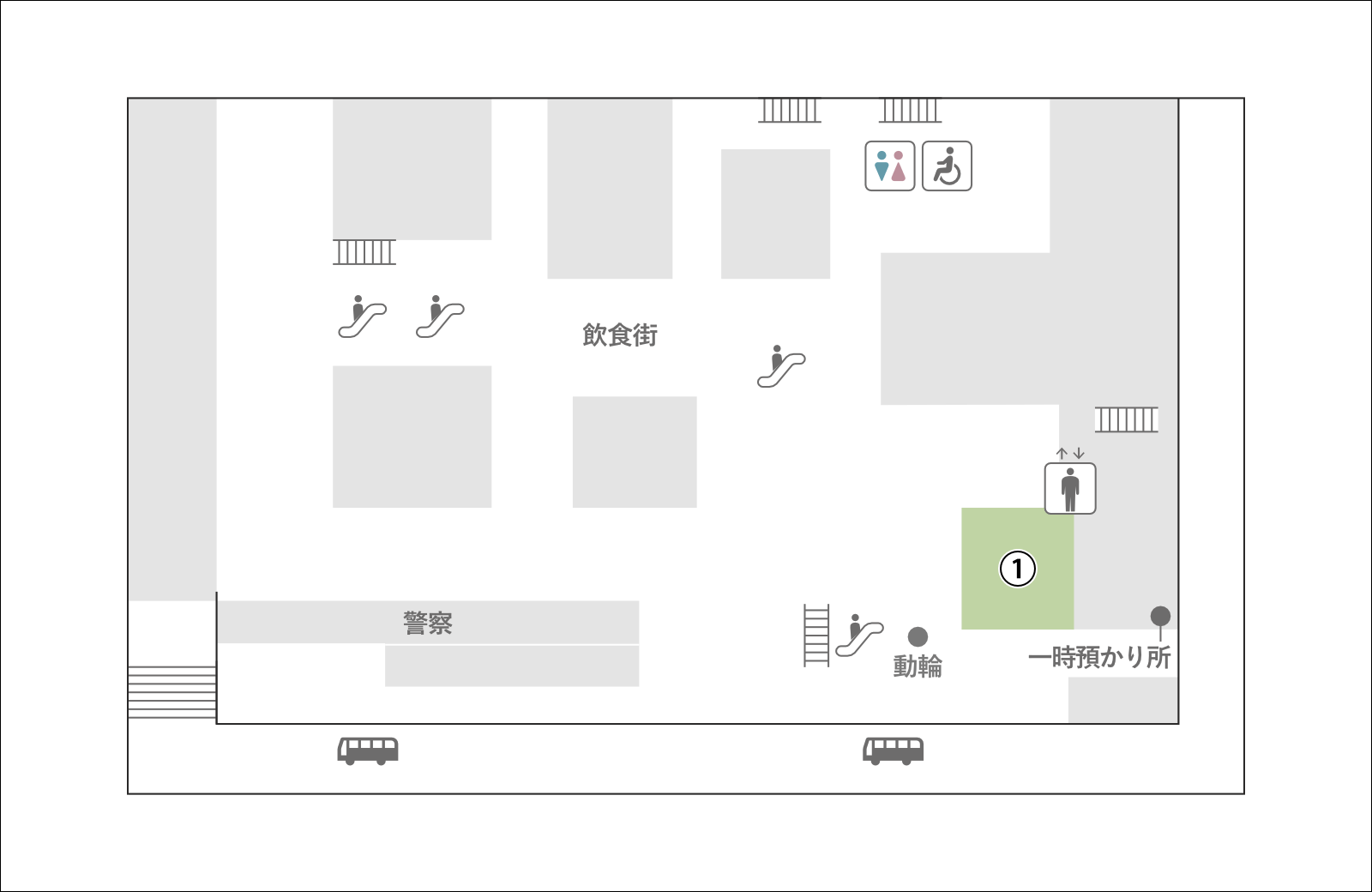 新大阪駅 1F 構内図